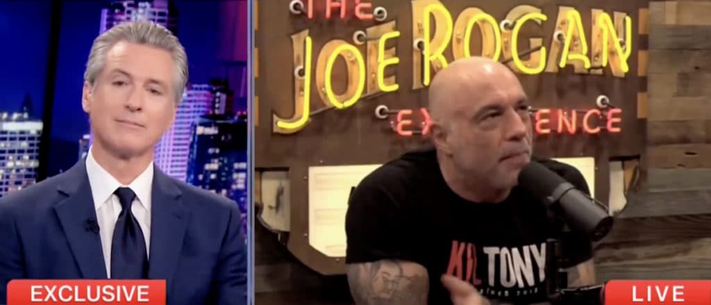āFacebook Of Podcastingā: Watch Newsom Say Heās āMoving Onā From Joe Rogan While Still Begging To Get On Show