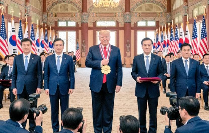 Trump Receives Grand Order of Mugunghwa During South Korea Visit