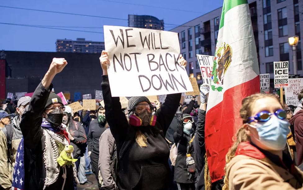 ICE Protesters Create Road Blocks, Demanding ID for Travel
