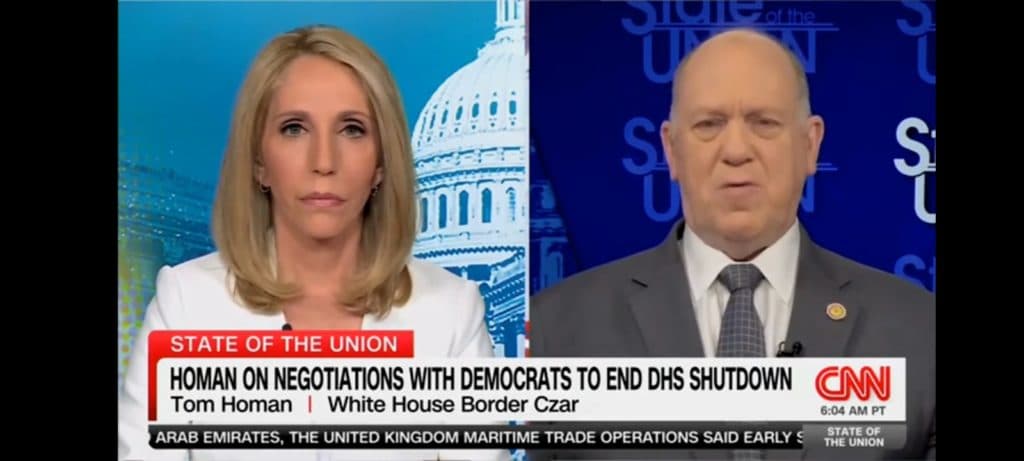 âIsnât Really A Policy Issueâ: Tom Homan Tells CNN Why Democrats Really Want To Keep DHS Shut Down