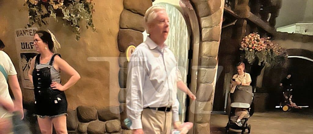 Lindsey Graham Plays With Toys At Disney World As He Pushes For Military Action In Iran