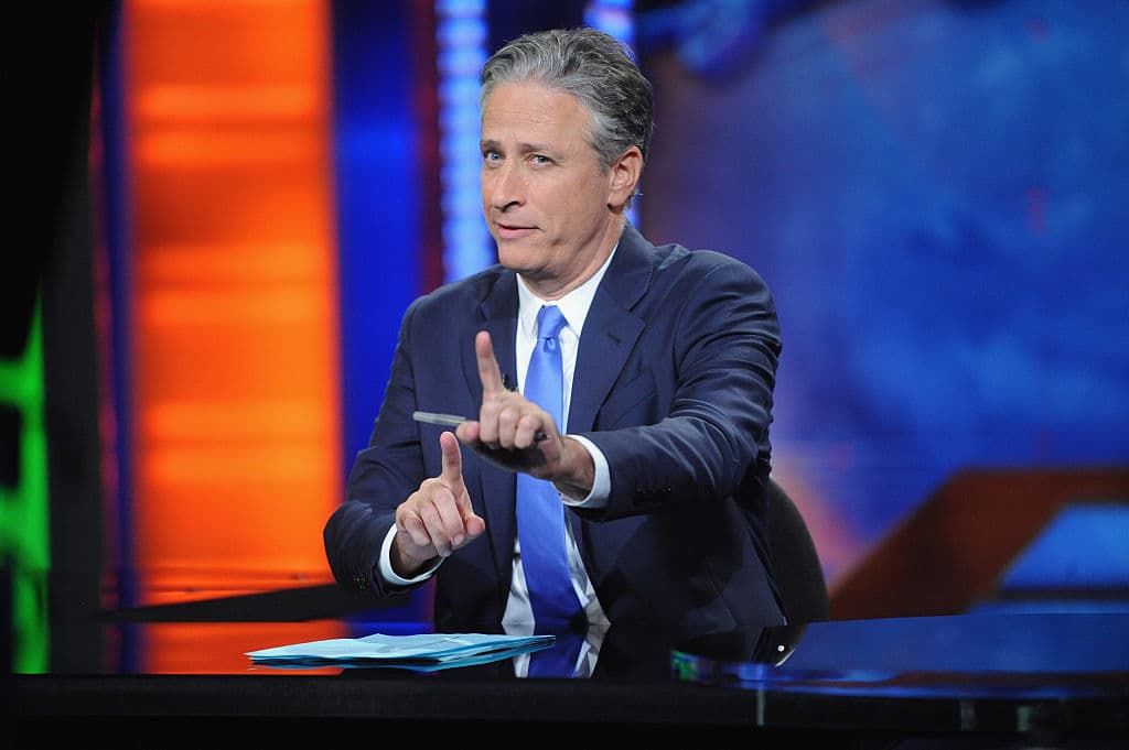 Jon Stewart Sees Familiar Face in Trump Image as Christ