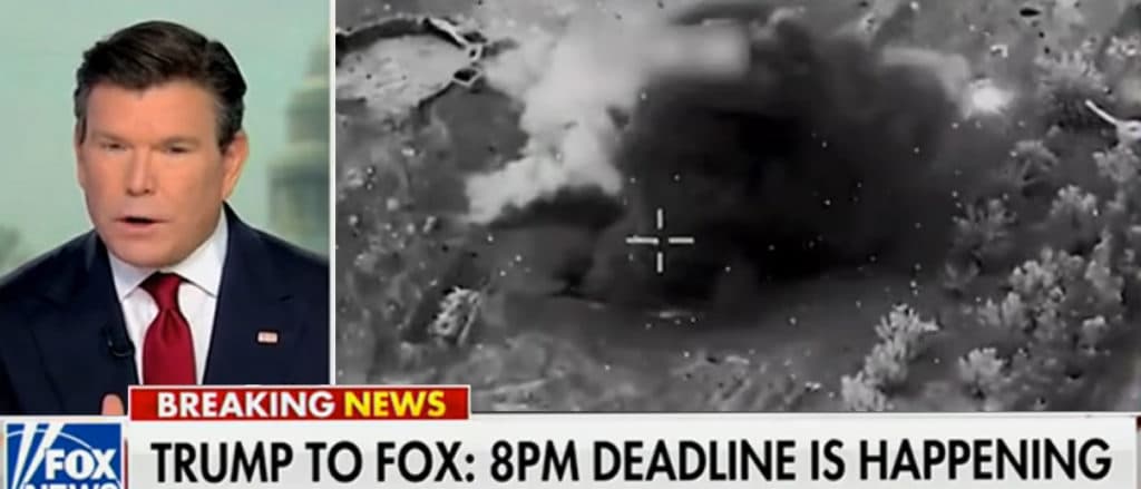 Trump Tells Bret Baier 8PM Deadline âIs Happeningâ Or Iran Faces Attack âLike They Have Not Seenâ