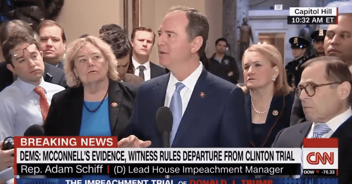 Schiff Says the House Should Decide How Long Impeachment Managers Get ...