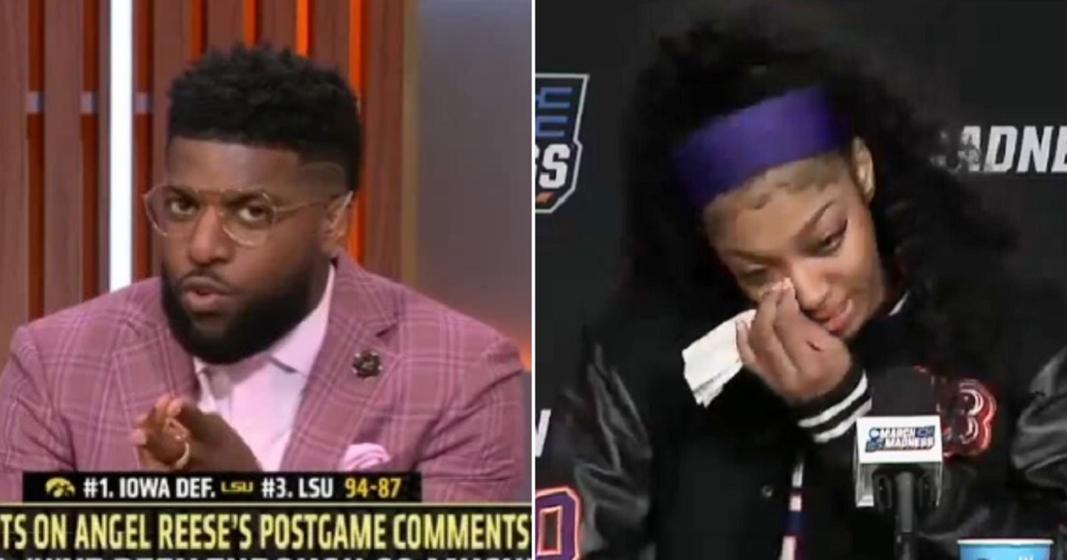 Watch: Sports Analyst Tears Into ‘Villain’ Angel Reese After She Cries ...