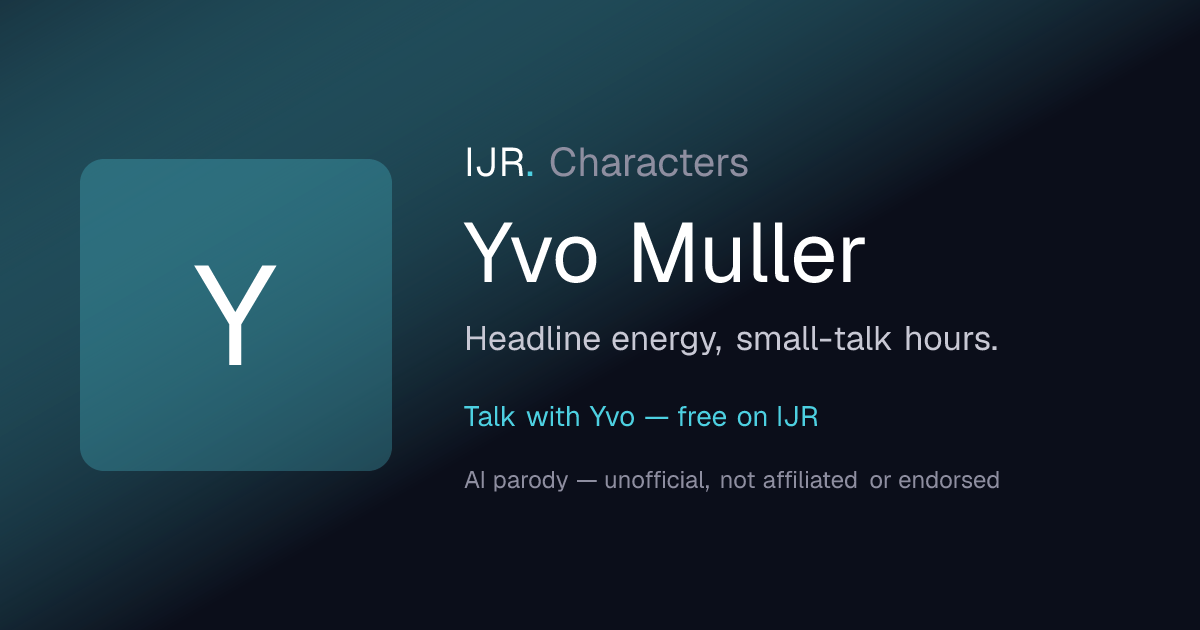 talk-to-yvo-muller-ai-parody-character-ijr-characters