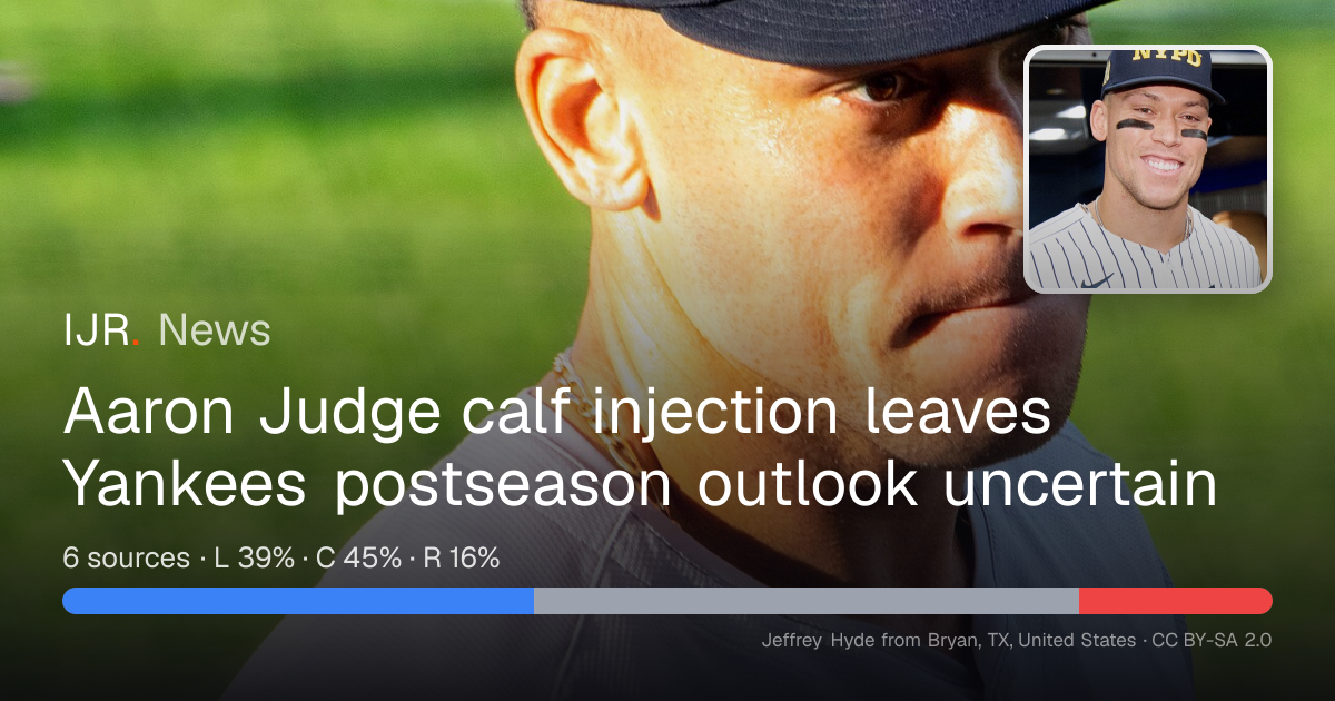 Aaron Judge calf injection leaves Yankees postseason outlook uncertain ...