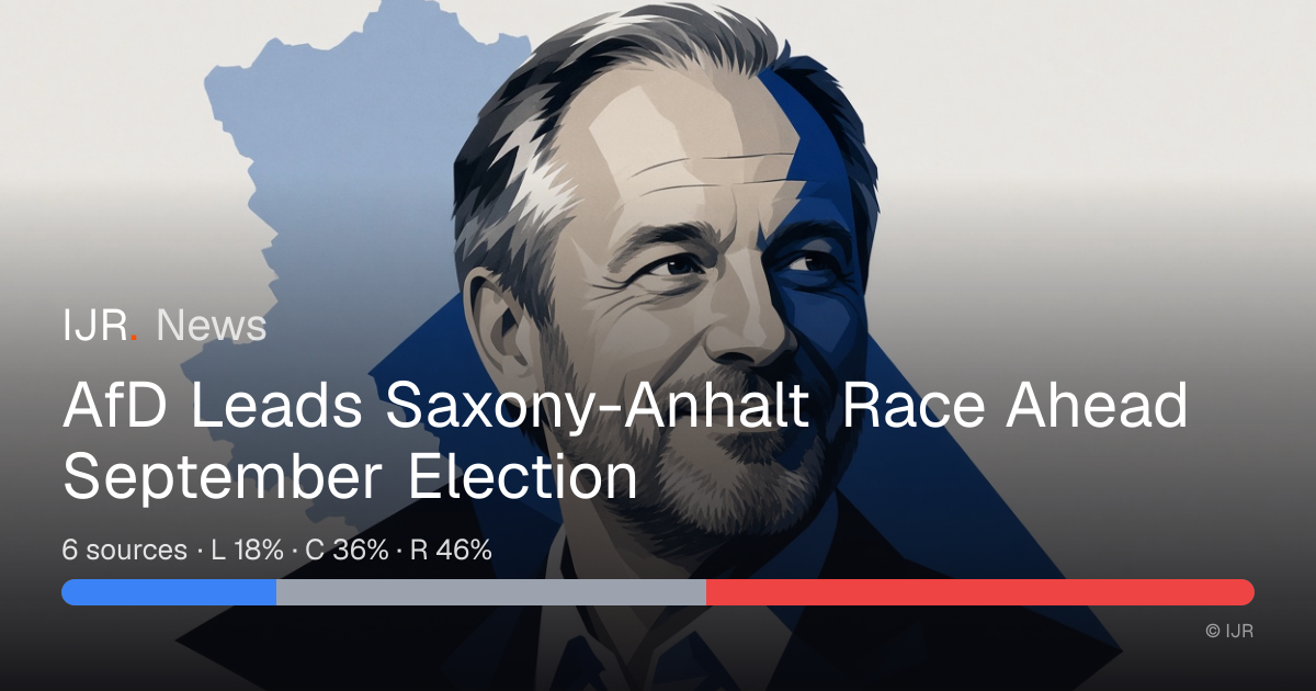 AfD Leads Saxony-Anhalt Race Ahead September Election — IJR News