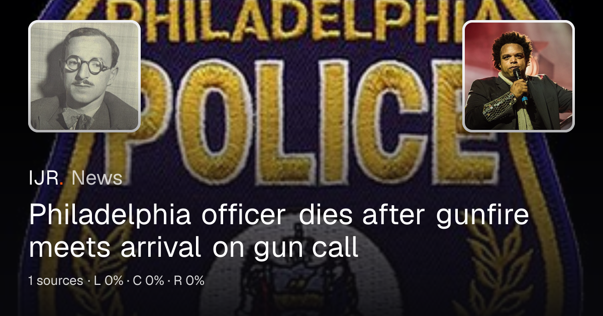 Philadelphia officer dies after gunfire meets arrival on gun call — IJR ...