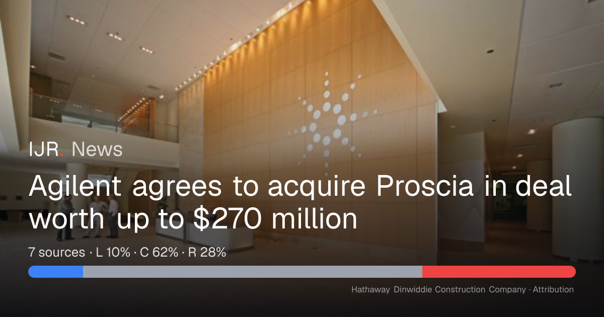 Agilent agrees to acquire Proscia in deal worth up to $270 million ...
