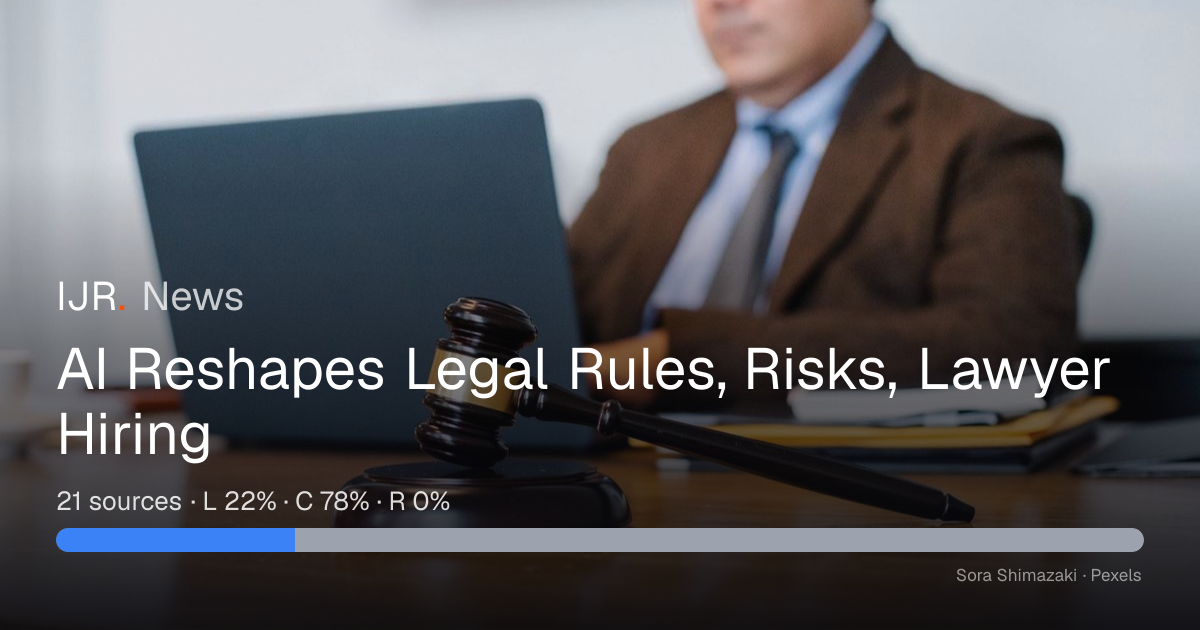 AI Reshapes Legal Rules, Risks, Lawyer Hiring — IJR News