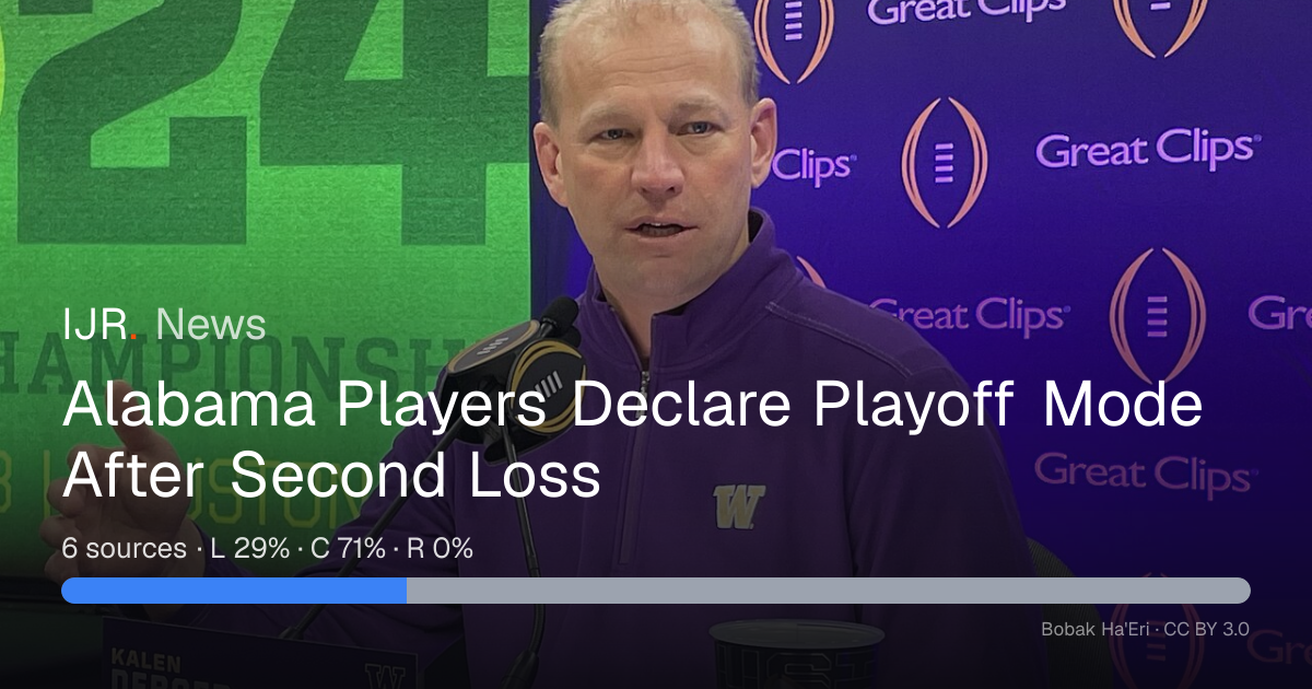 Alabama Players Declare Playoff Mode After Second Loss — IJR News