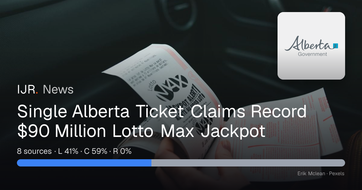 Alberta Ticket Wins $90 Million Lotto Max — IJR News
