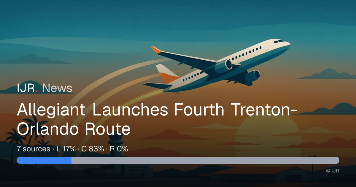 Allegiant Launches Fourth Trenton-Orlando Route — IJR News