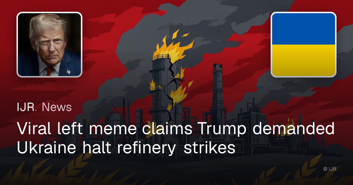And yesterday Trump demanded that Ukraine stop bombing Russian refineries.