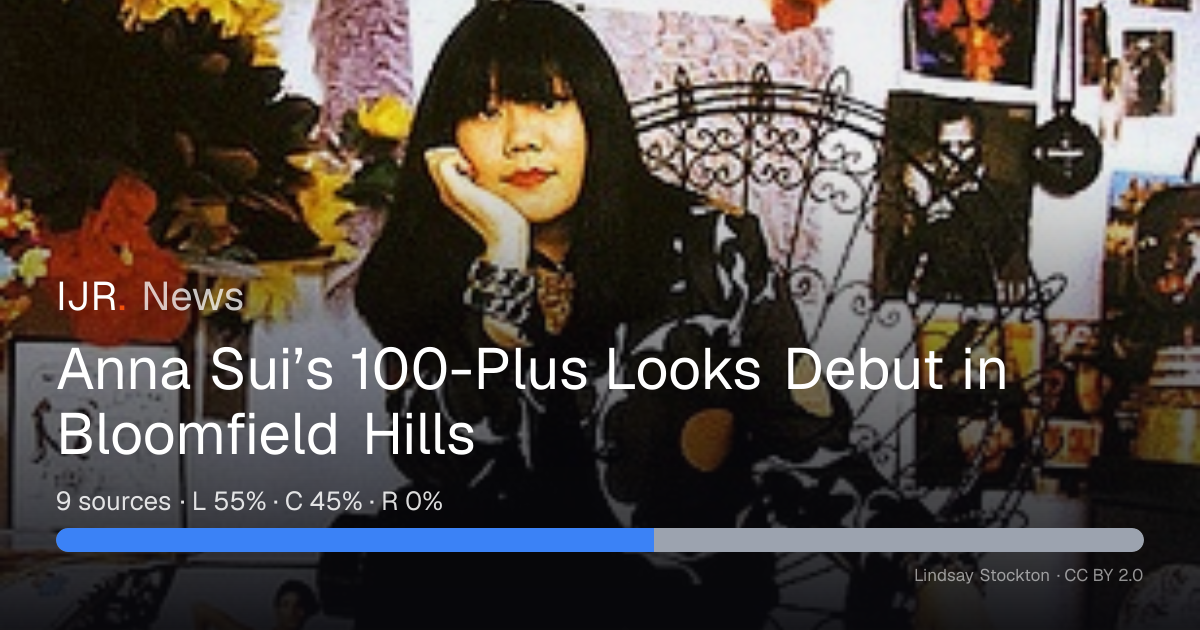 Anna Sui’s 100-Plus Looks Debut in Bloomfield Hills — IJR News