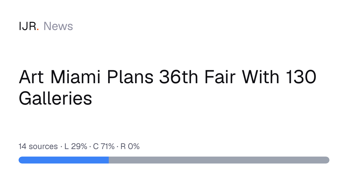Art Miami Plans 36th Fair With 130 Galleries — IJR News