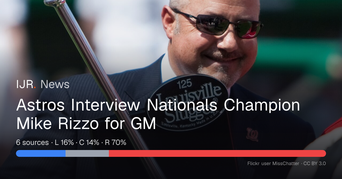 Astros Interview Nationals Champion Mike Rizzo for GM — IJR News