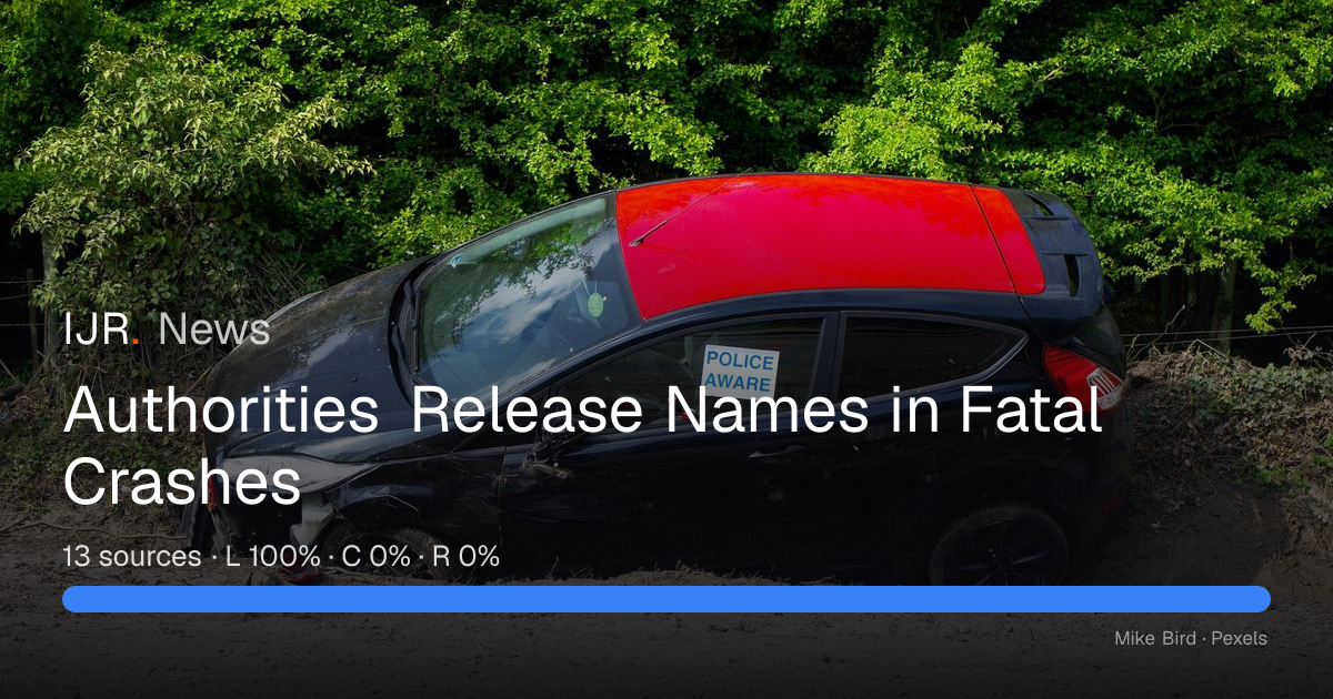 Authorities Release Names in Fatal Crashes — IJR News
