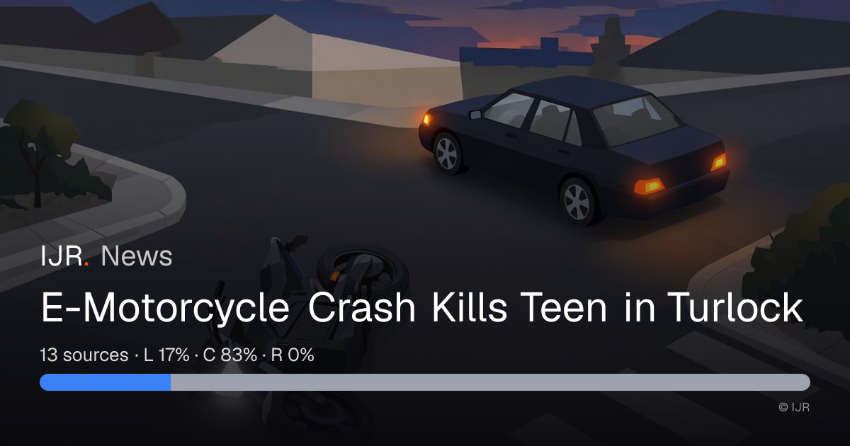E-Motorcycle Crash Kills Teen in Turlock — IJR News