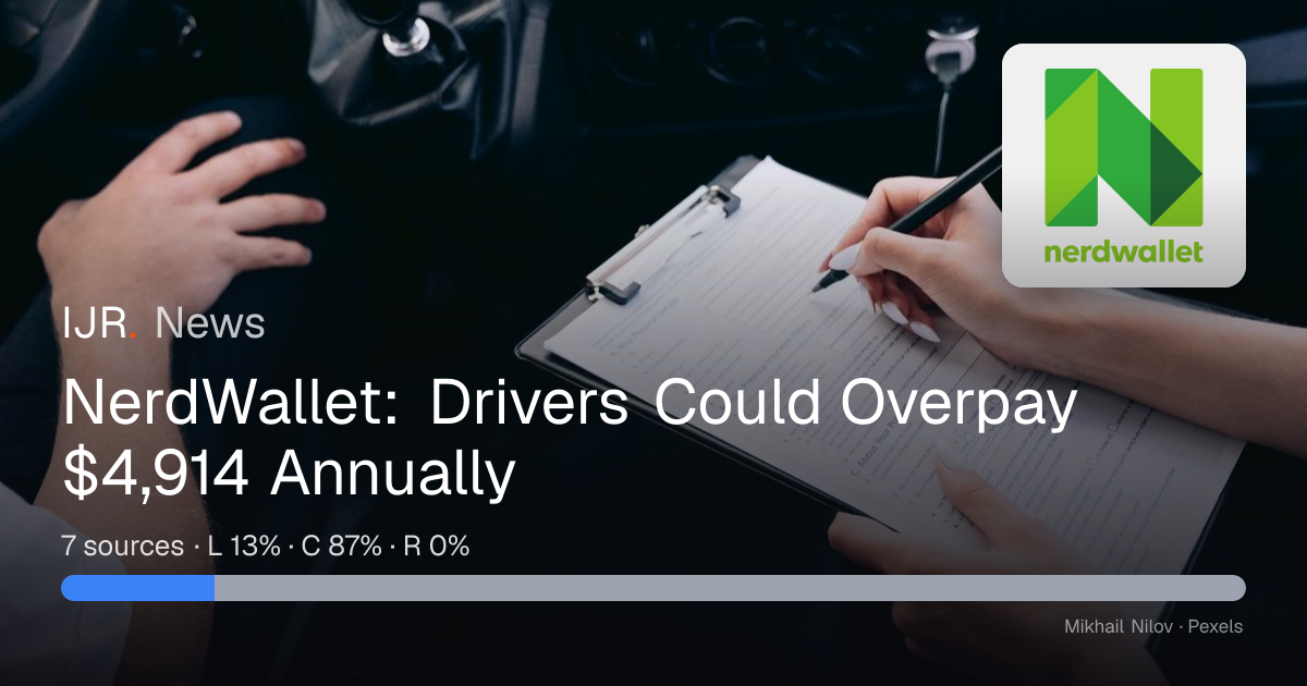 NerdWallet: Drivers Could Overpay $4,914 Annually — IJR News