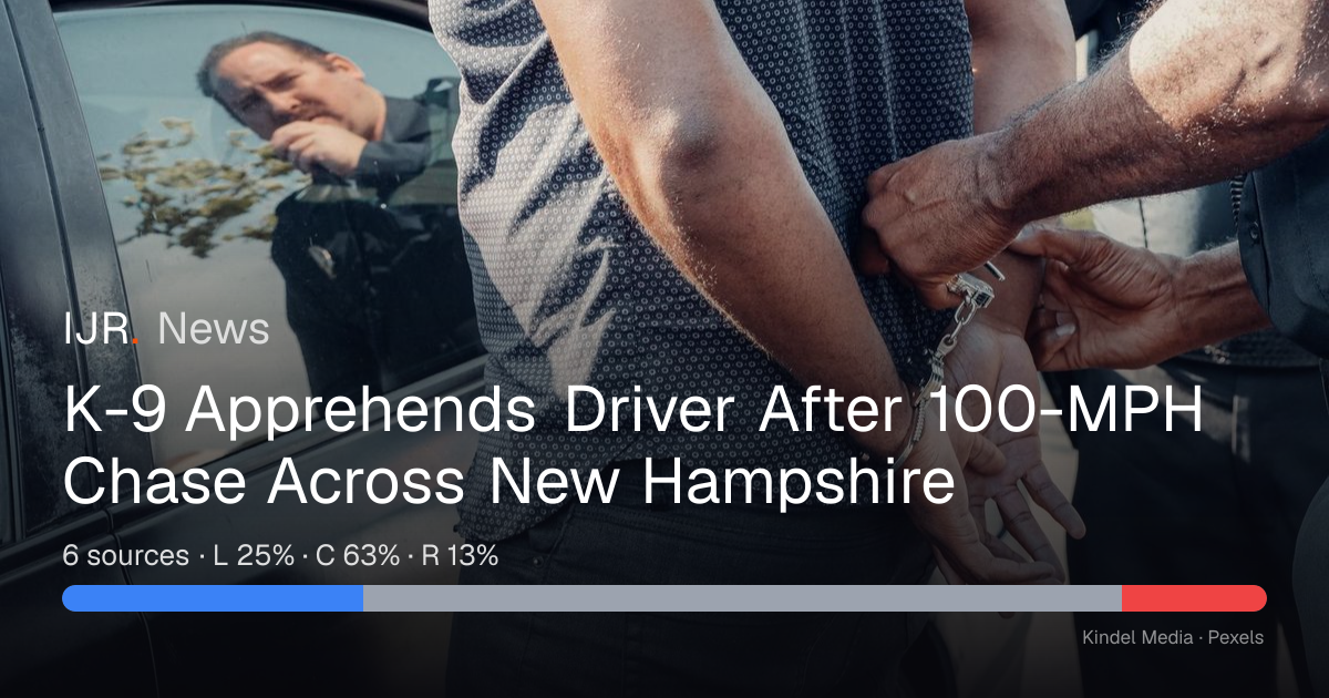 K-9 Apprehends Driver After 100-MPH Chase Across New Hampshire — IJR News