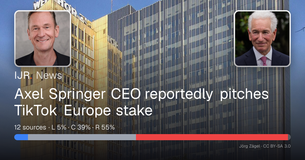 Axel Springer CEO reportedly pitches TikTok Europe stake — IJR News
