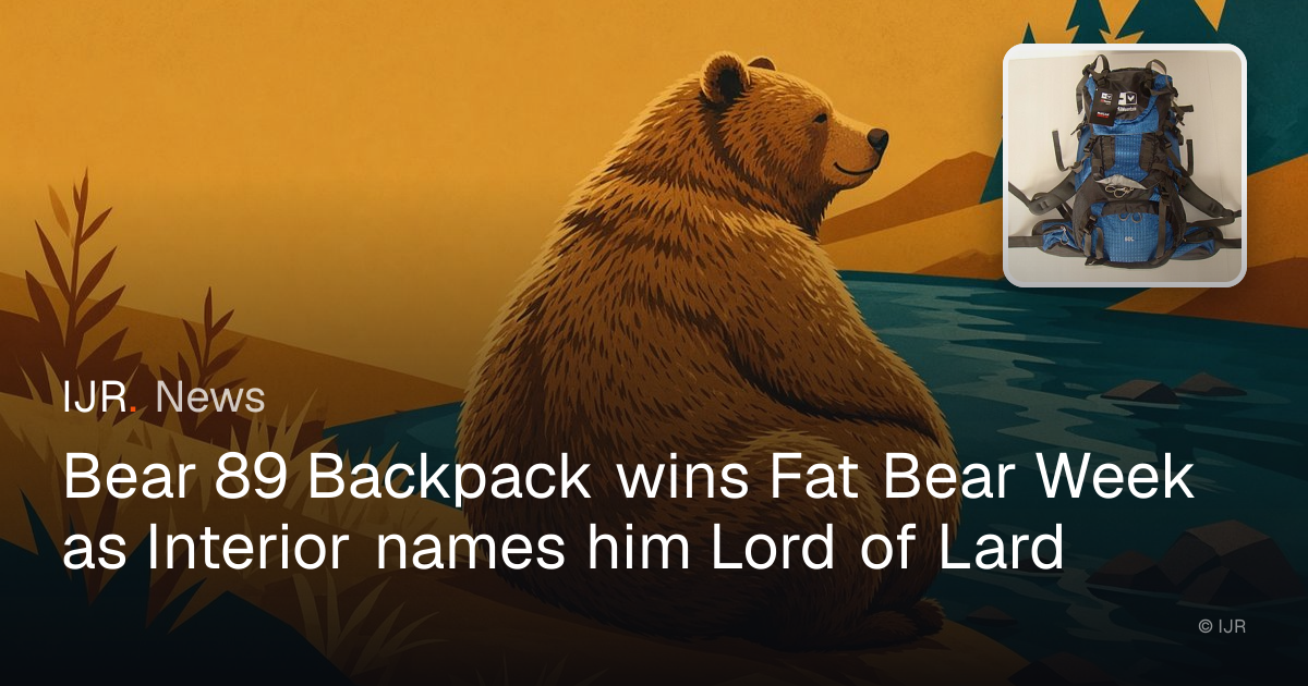 Bear 89 Backpack wins Fat Bear Week as Interior names him Lord of Lard ...