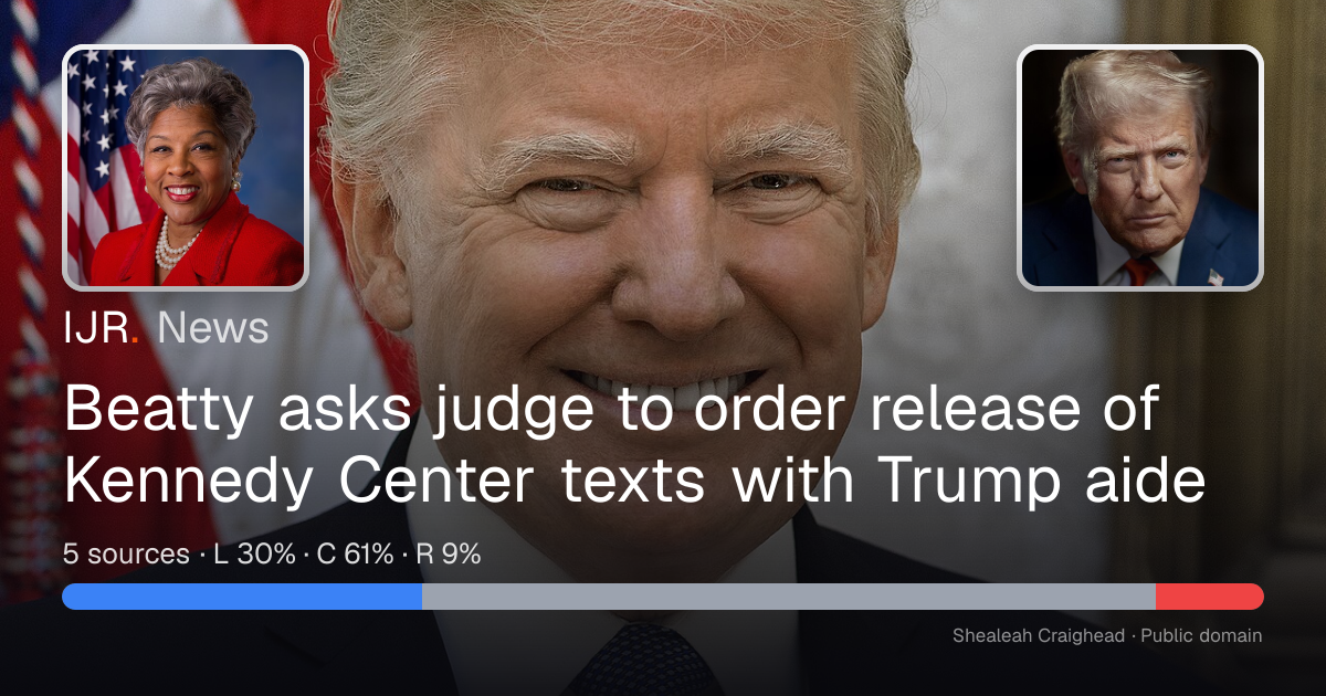 Beatty Seeks Order for Kennedy Center Messages — IJR News
