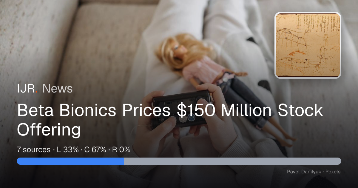 Beta Bionics Prices $150 Million Stock Offering — IJR News