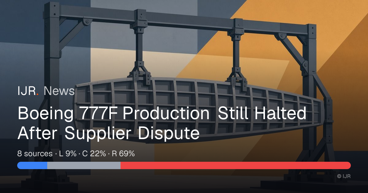 Boeing 777F Production Still Halted After Supplier Dispute — IJR News
