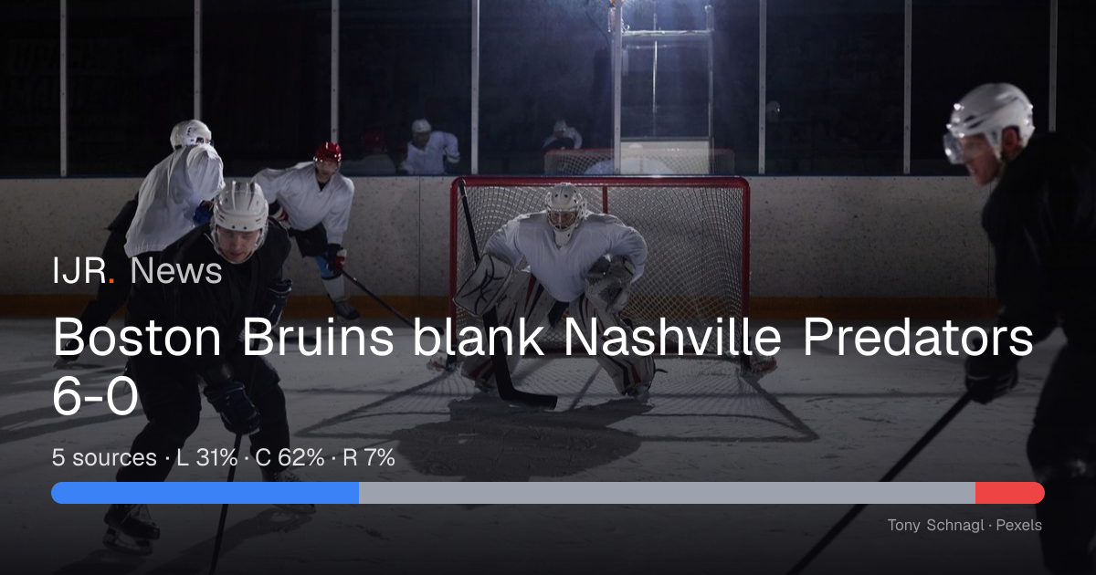 Boston Bruins blank Nashville Predators 6-0 — IJR News