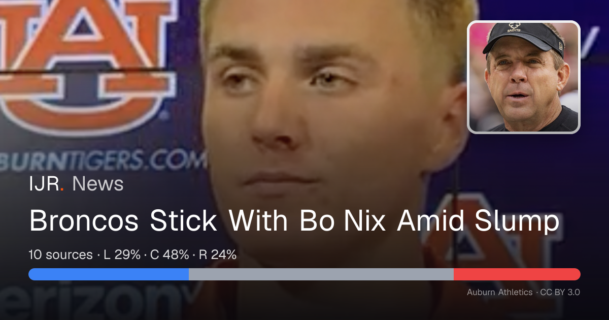 Broncos Stick With Bo Nix Amid Slump — IJR News