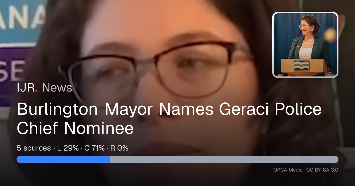 Burlington Mayor Names Geraci Police Chief Nominee — IJR News