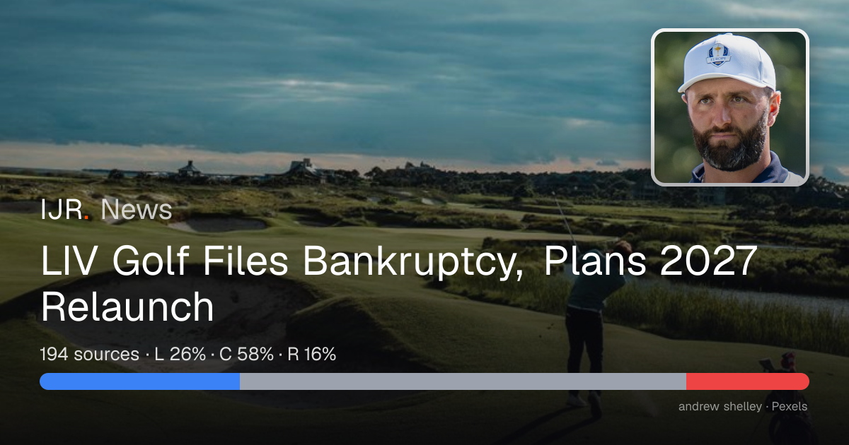 LIV Golf Files Bankruptcy, Plans 2027 Relaunch — IJR News