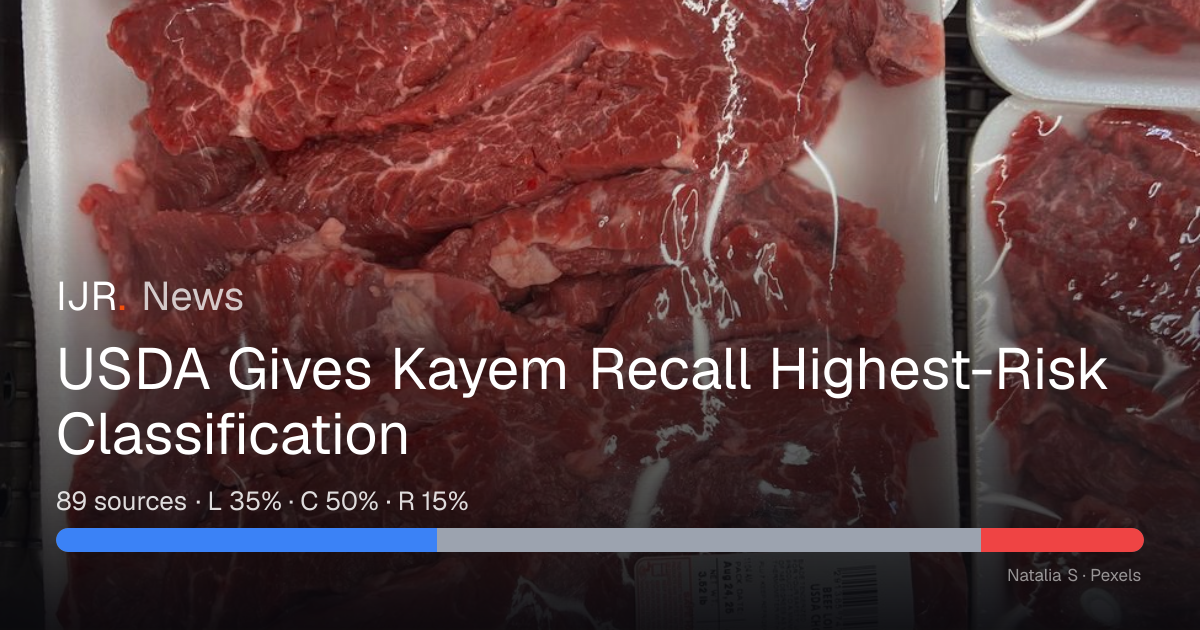 USDA Gives Kayem Recall Highest-Risk Classification — IJR News