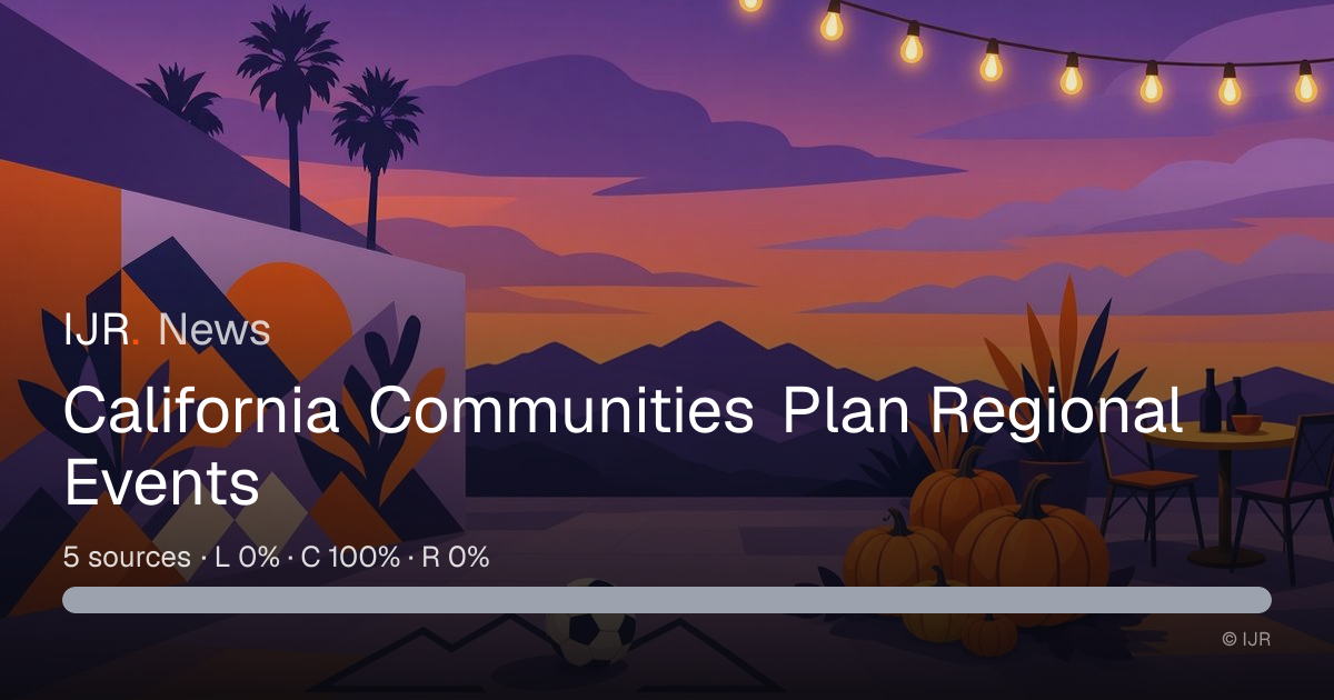 California Communities Plan Regional Events — IJR News