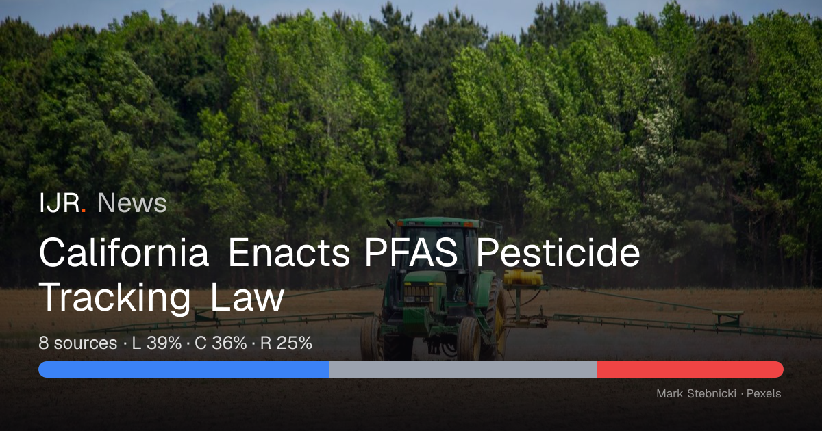 California Enacts PFAS Pesticide Tracking Law — IJR News