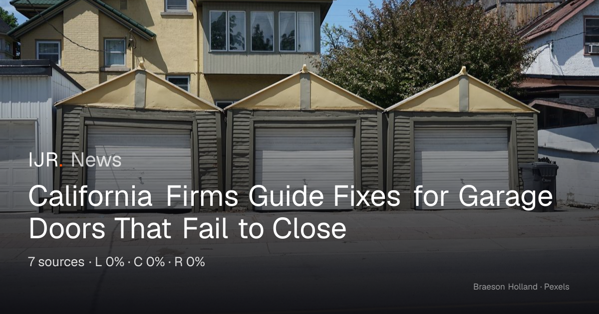 California Firms Explain Garage, Gate Repair Options — IJR News