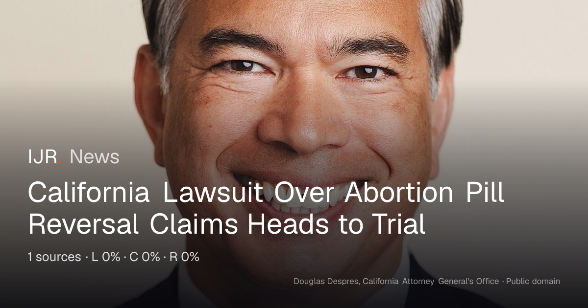 California Forces First Ever US Trial Over Abortion Pill Reversal — IJR ...
