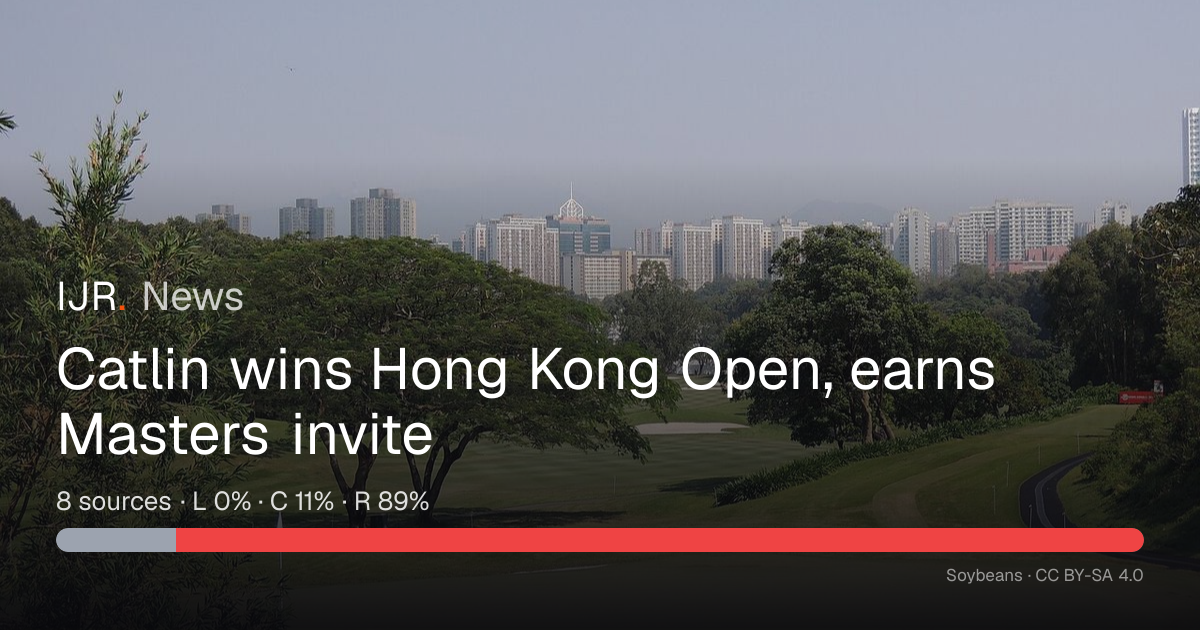 Catlin wins Hong Kong Open, earns Masters invite — IJR News