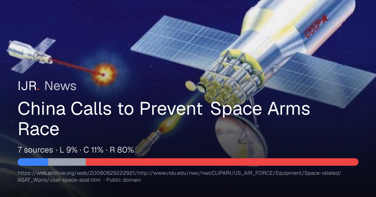 China Calls to Prevent Space Arms Race — IJR News