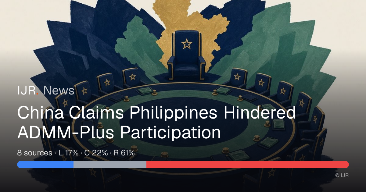 China Claims Philippines Hindered ADMM-Plus Participation — IJR News