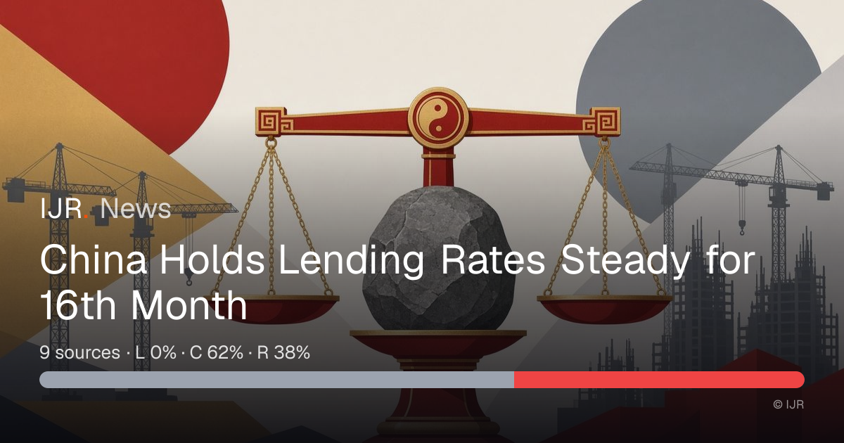 China Holds Lending Rates Steady for 16th Month — IJR News