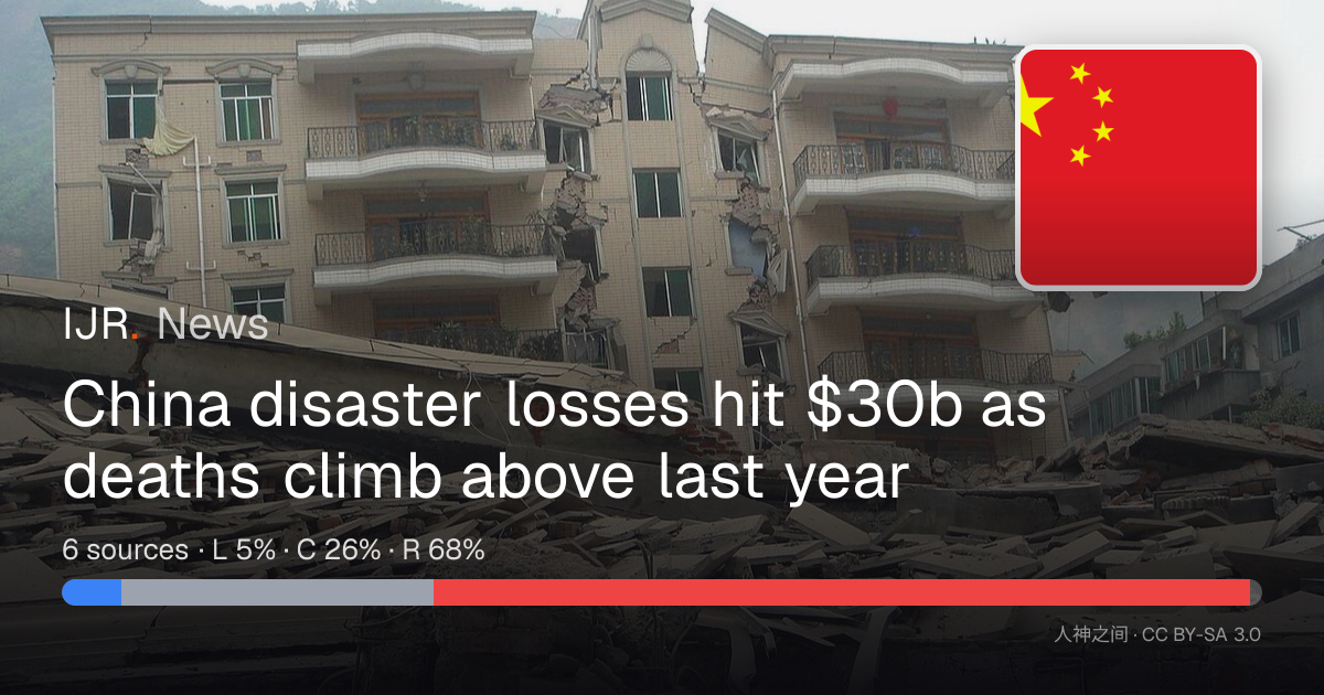 China disaster losses hit $30b as deaths climb above last year — IJR News