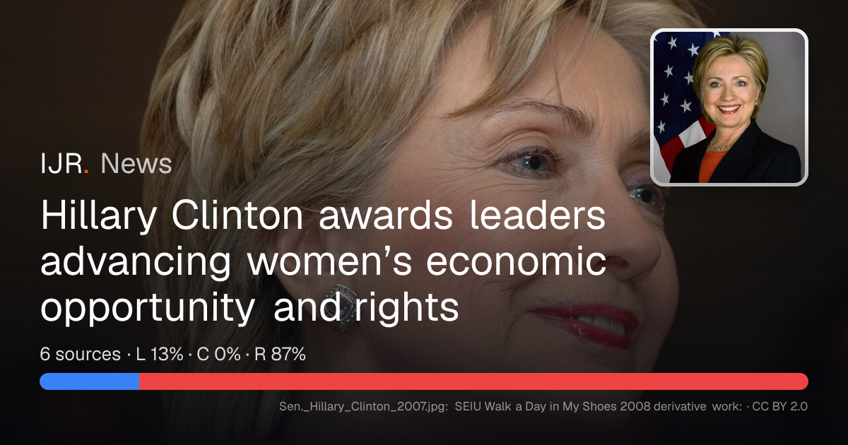 Clinton Honors Global Leaders for Women’s Empowerment — IJR News
