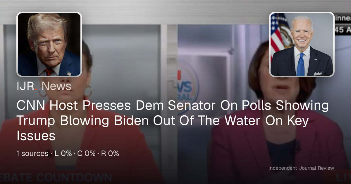 CNN Host Presses Dem Senator On Polls Showing Trump Blowing Biden Out ...