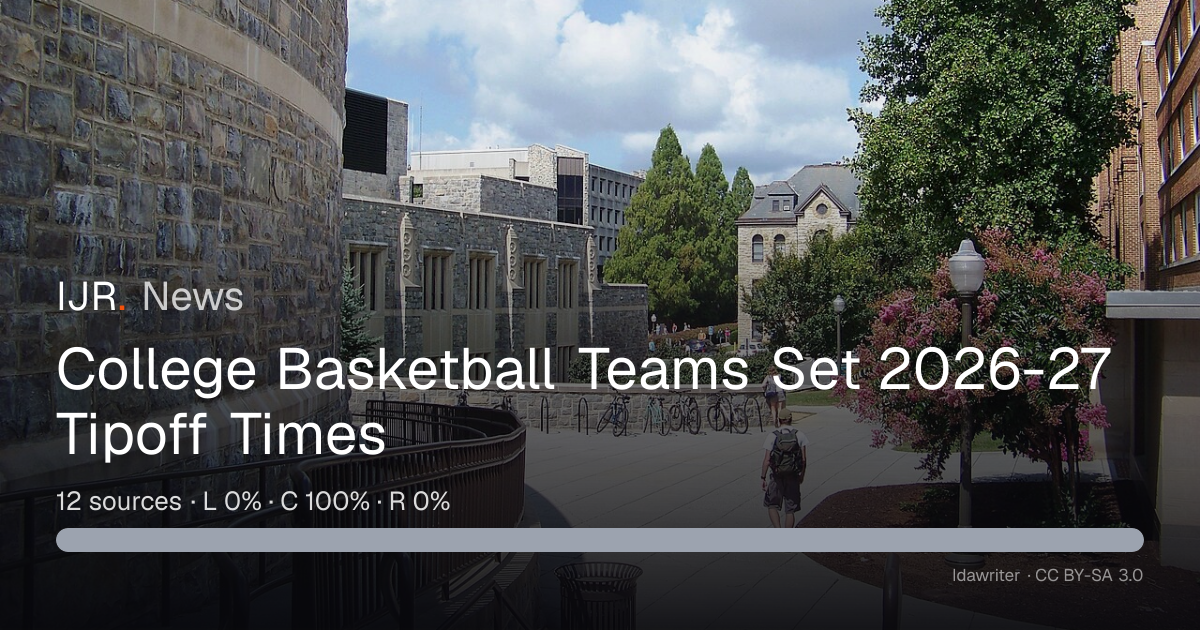College Basketball Teams Set 2026-27 Tipoff Times — IJR News