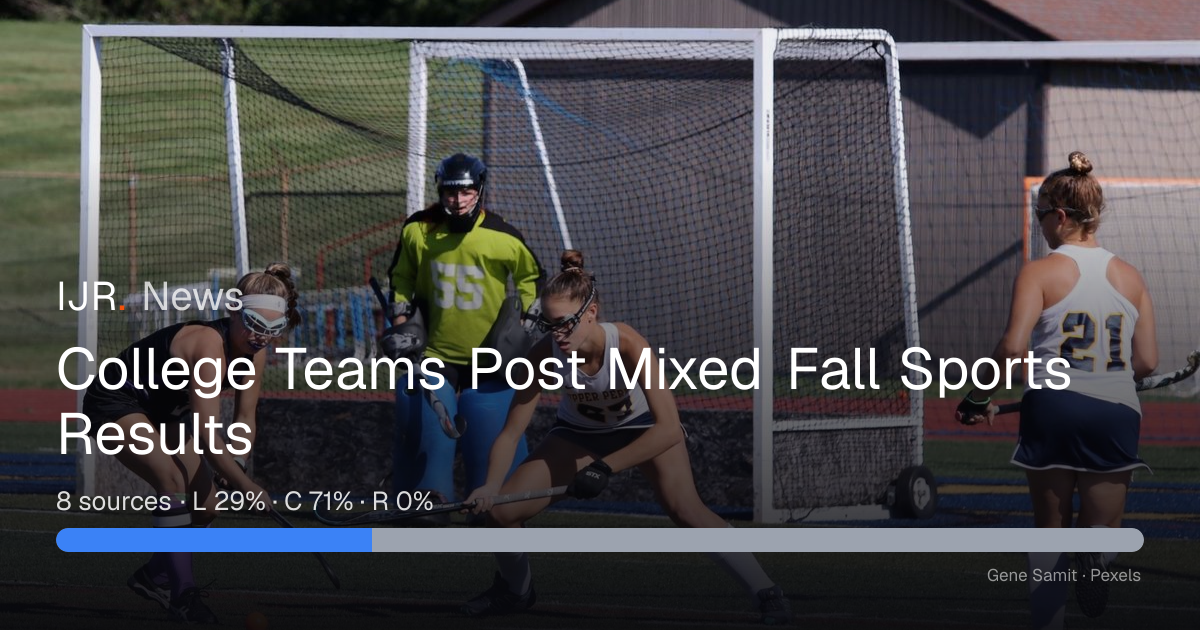 College Teams Post Mixed Fall Sports Results — IJR News
