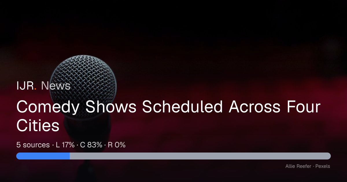 Comedy Shows Scheduled Across Four Cities — IJR News